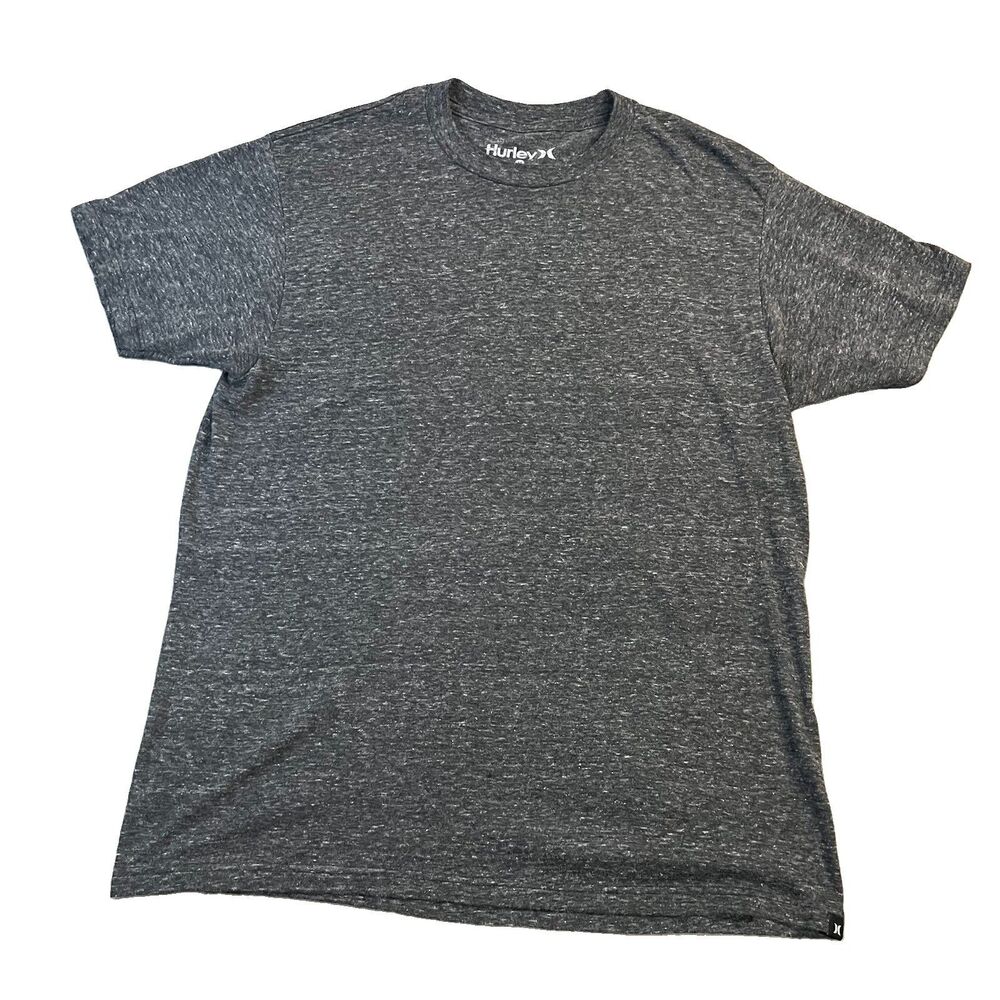 Hurley Buckle Premium Fit T Shirt Mens Size M Heather Gray Logo Crew Neck Summer